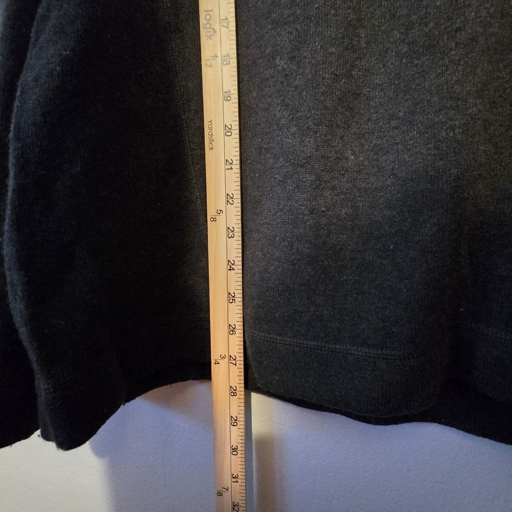 Mountain Hardwear Wool Blend Pullover Sweater Men LG Heather Black Zip Outdoor - Picture 7 of 11